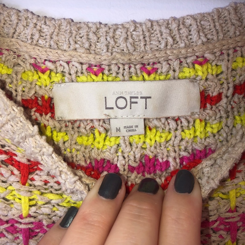 Loft Multi Color Sweater - Picture 5 of 7